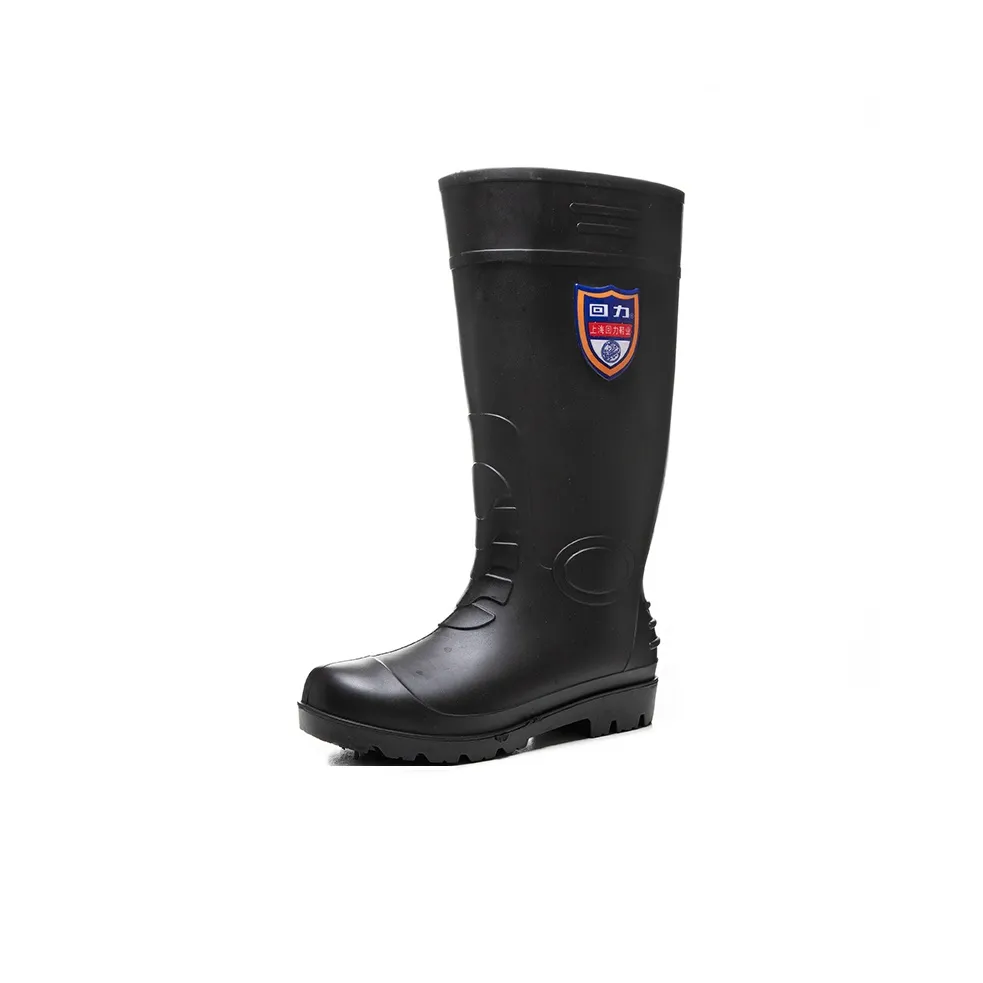 Warrior Wear Resistant Water Resistant Slip Resistant Rain Boots Men's Black