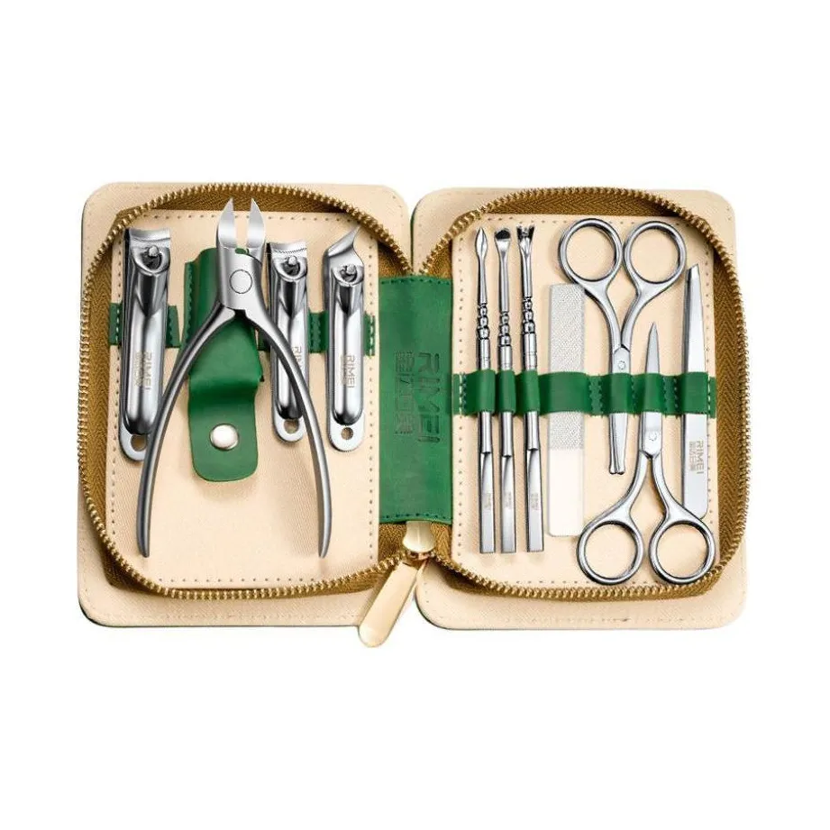 RIMEI Премиум Домашний Использование Чистка Ножницы для Ногтей Педикюрный Набор Эксклюзивный Инструмент для Ухода за Ногами Полный Комплект Портативный Унисекс