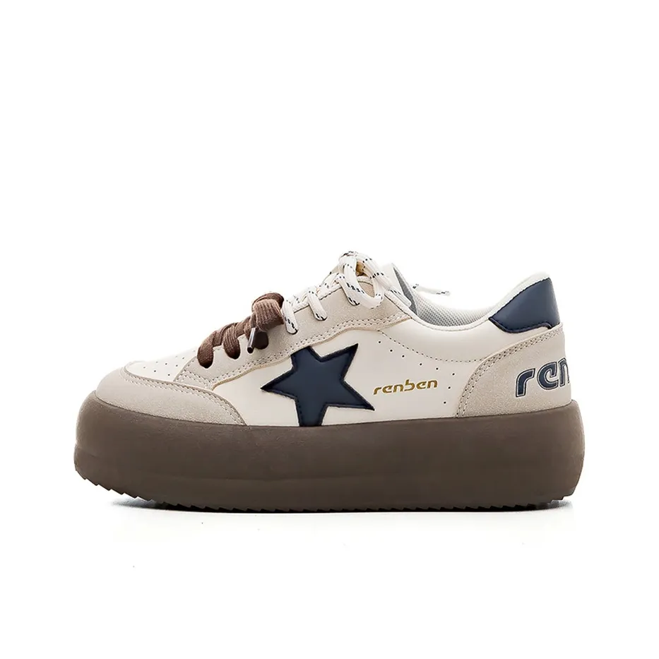 RENBEN Lightweight Support Height Increasing Low-Top Skateboard Shoes Women's