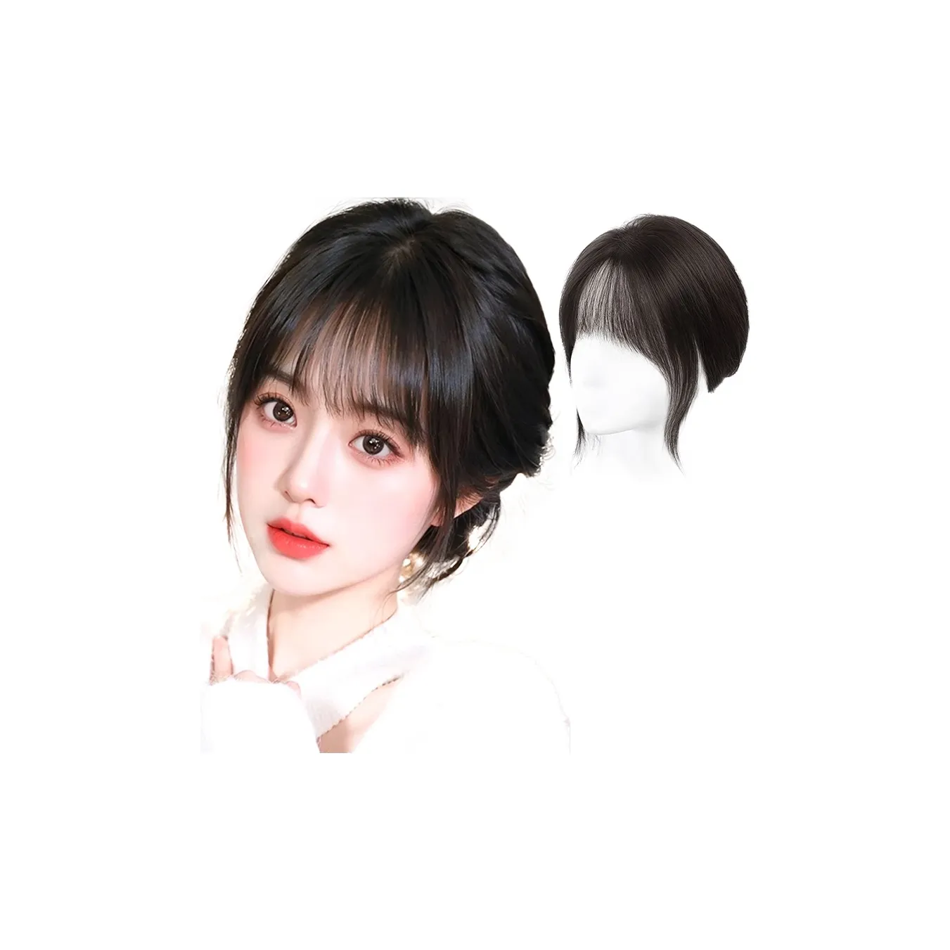 WANWANFENG Заплатки для волос Bangs Натуральный Мокко