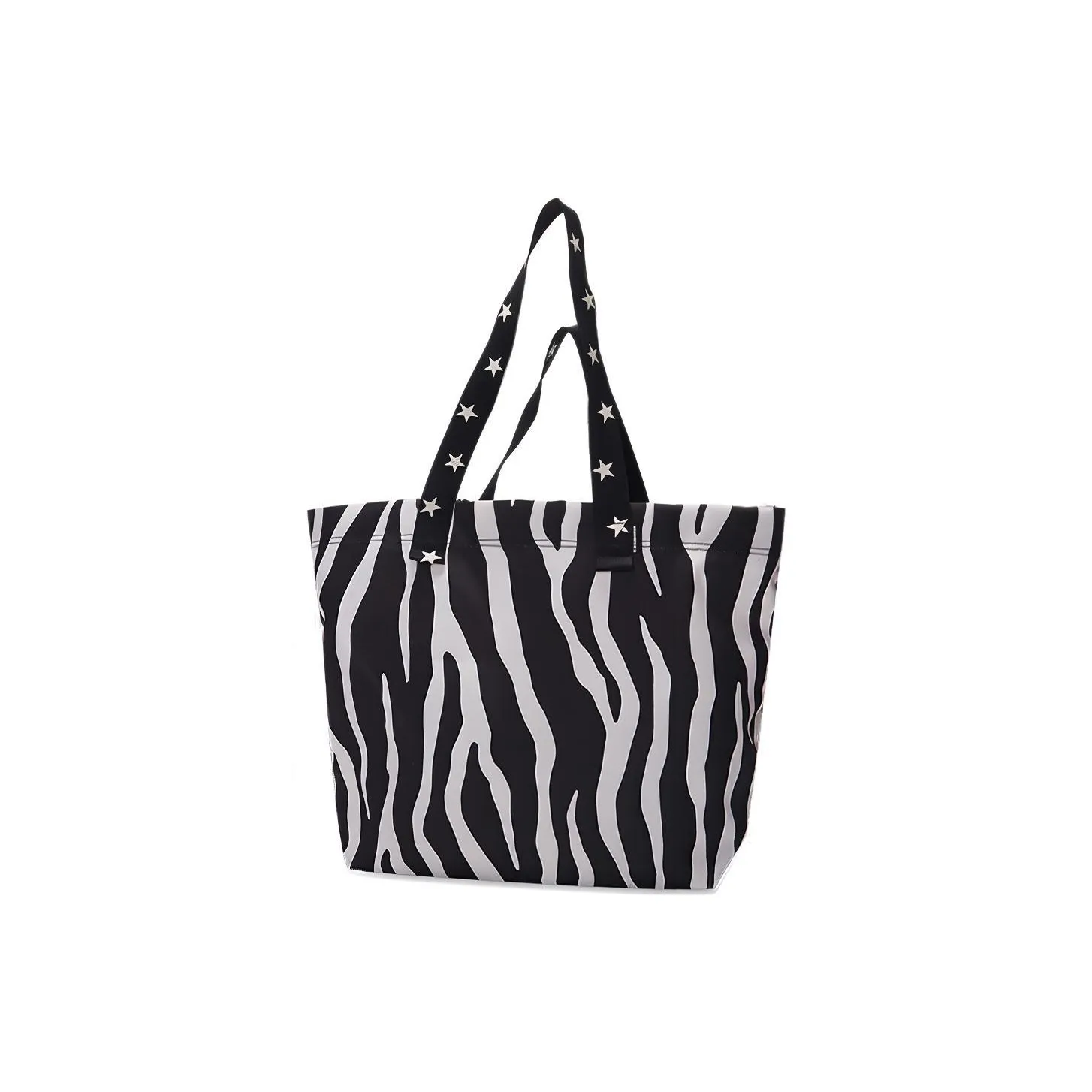 Converse Canvas Tote Bag, Shopping Bag, Canvas Bag, Handbag Regular Unisex Black White Zebra Print