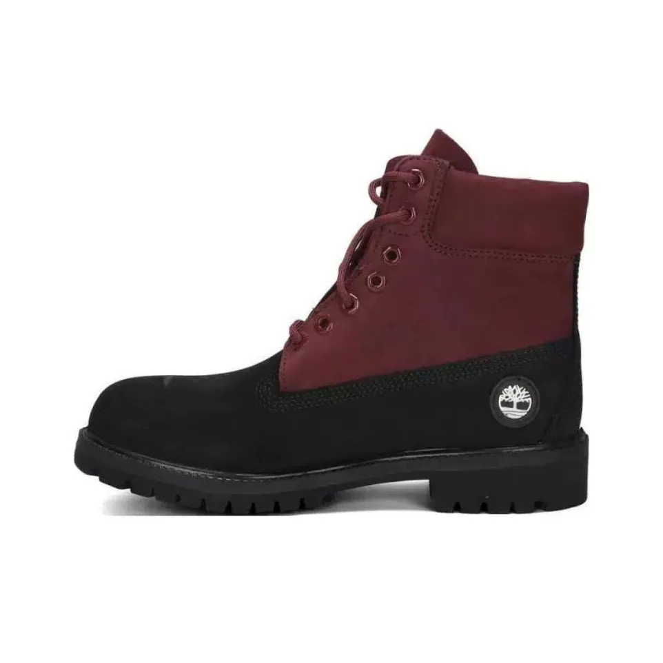 Timberland Abrasion Resistant Slip Resistant Short Mid Calf Outdoor Boots Men's Red