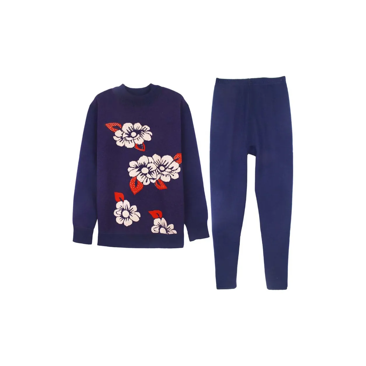 Cotton Gene Thermal Set Women's Sapphire Blue