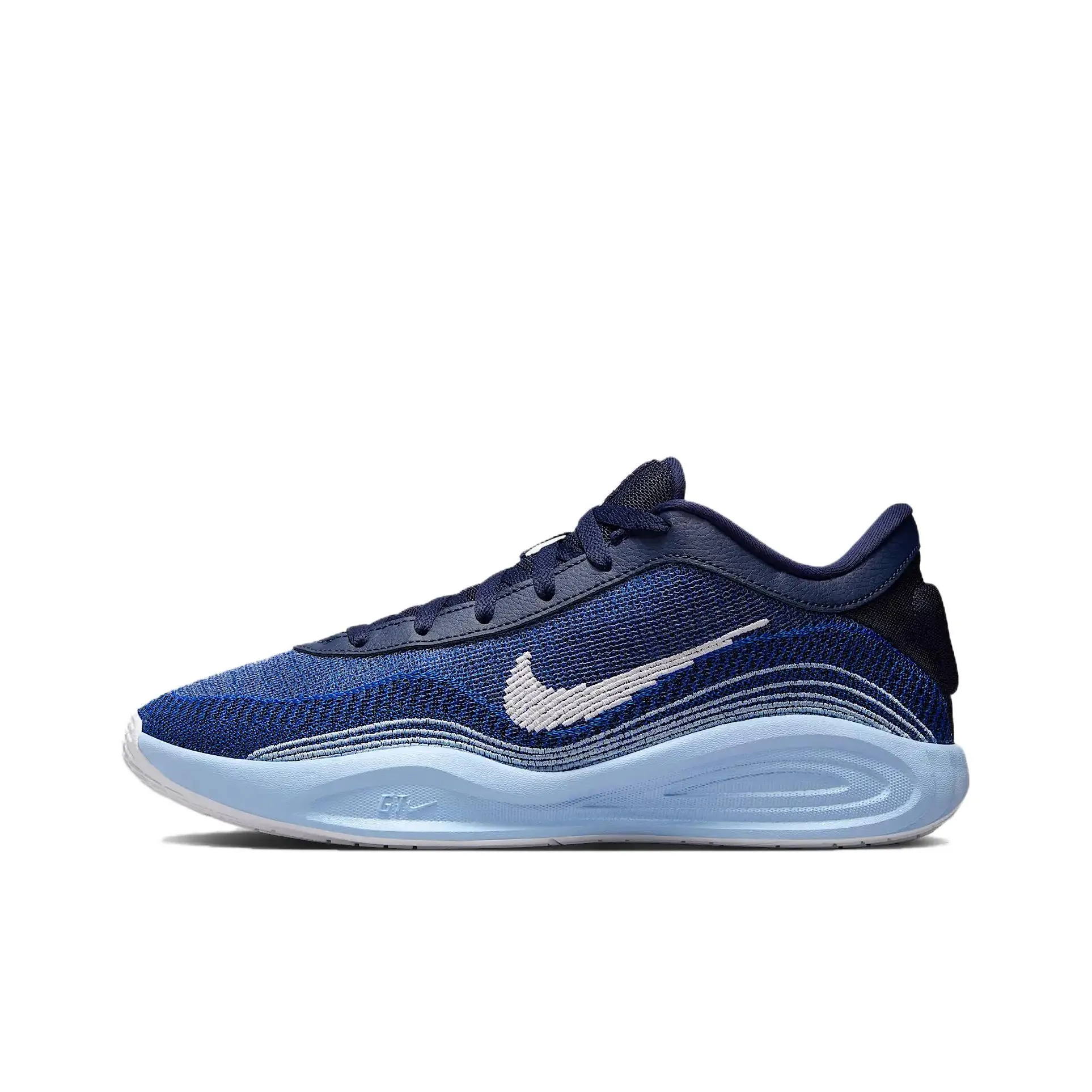 Nike GT Hustle Academy Anti Slip Wear Resistant Low Top Basketball Shoes Unisex Blue