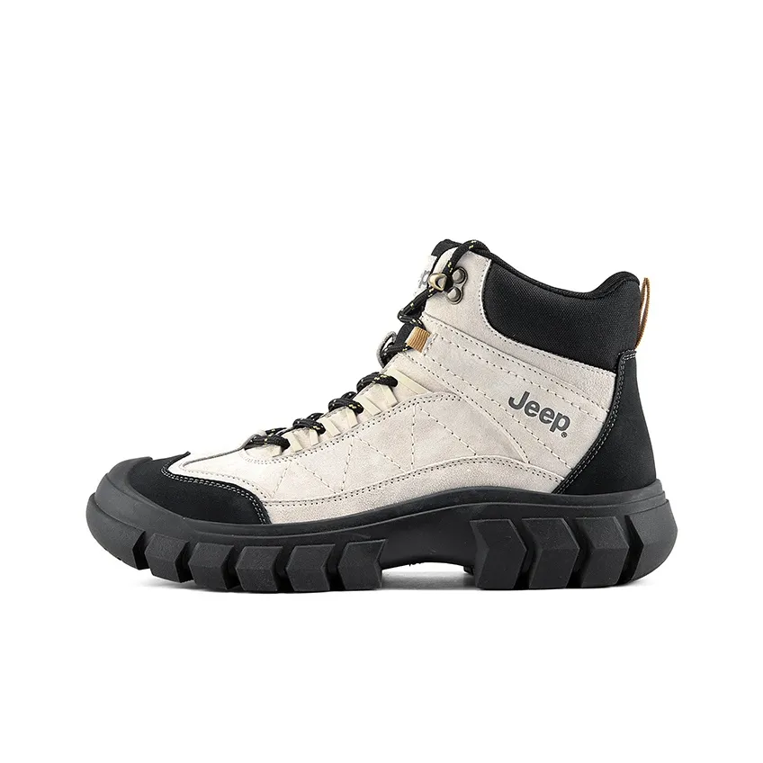 Jeep Work Boots Men's High Top Sand/Khaki