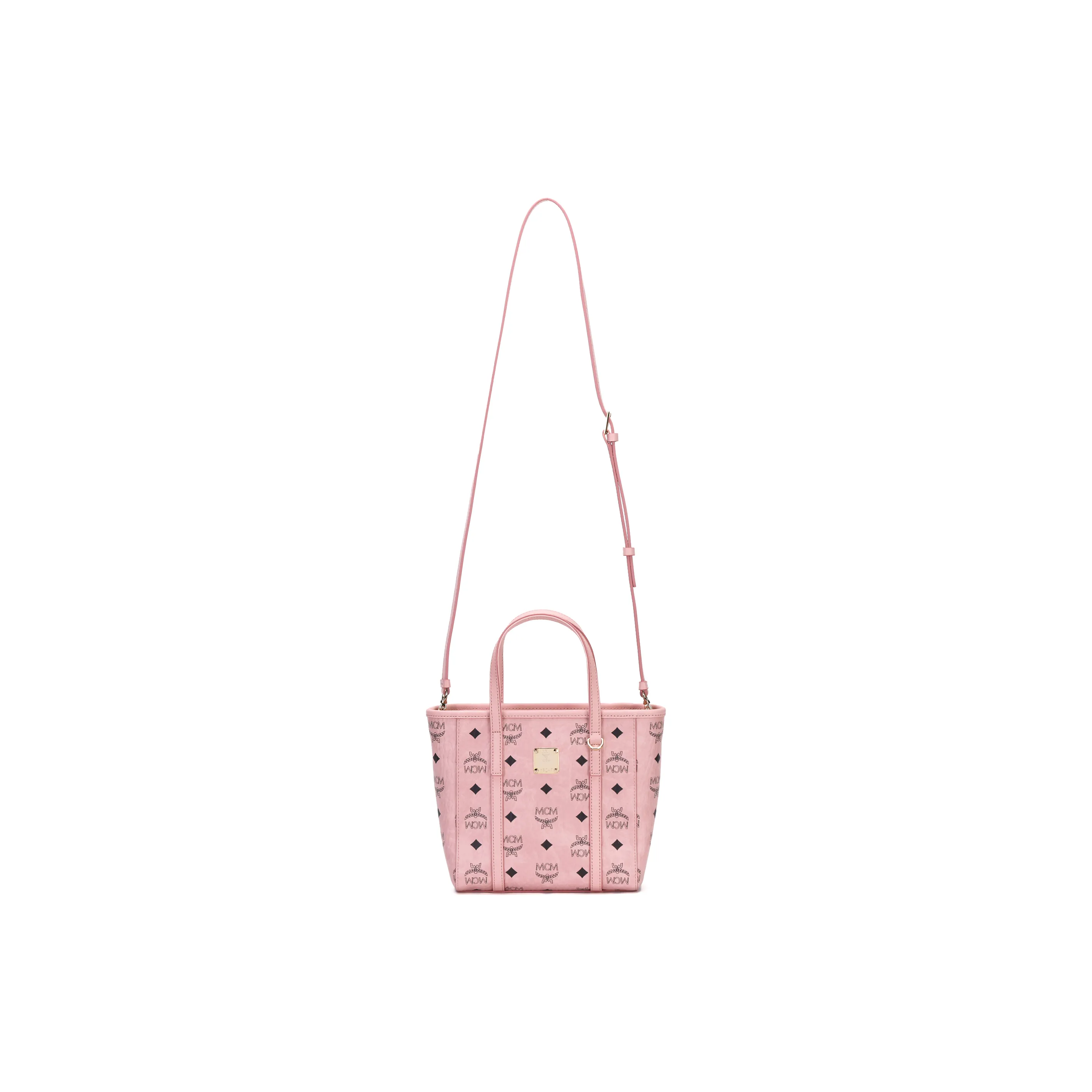 MCM Toni Visetos Nappa Leather Tote Bag Shopping Bag Shoulder Bag Crossbody Bag Handbag Mini Women's Peachy Pink