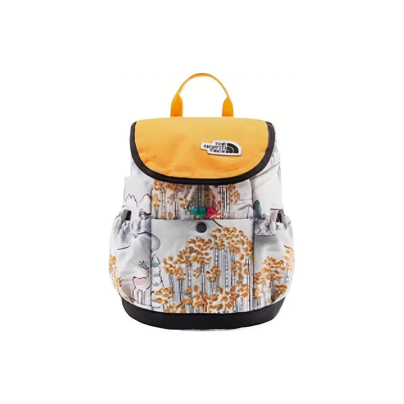 THE NORTH FACE 10L Backpack Outdoor Bag Recycled Polyester Gray Yellow Men's