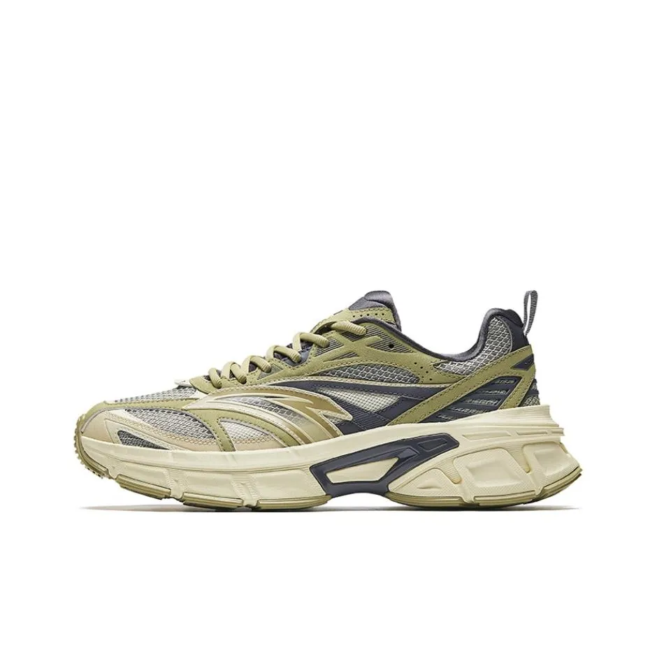 ANTA Pale Heron Противоскользящий Устойчивый к истиранию Низкий Топ Casual Мужской Зеленый Желтый Серый