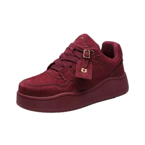 ZUWUDONG Кроссовки для скейтбординга Low Top Бургундский Унисекс