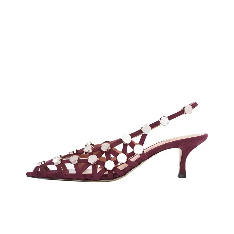 The Attico Grid Slingback Pumps