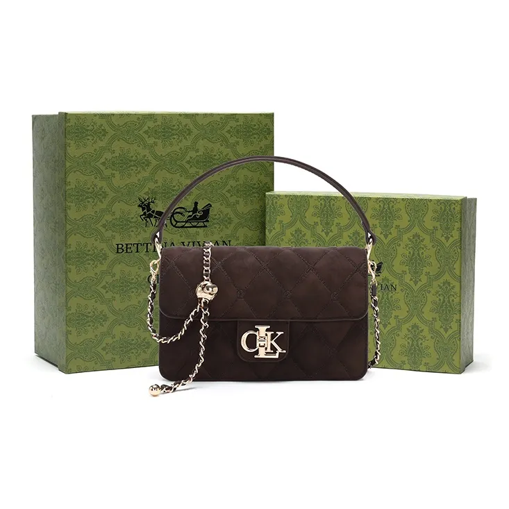 BETTINA VIVIAN ПУ (полиуретан) Одно плечо Сумка Стандартная Женская Кофейного цвета