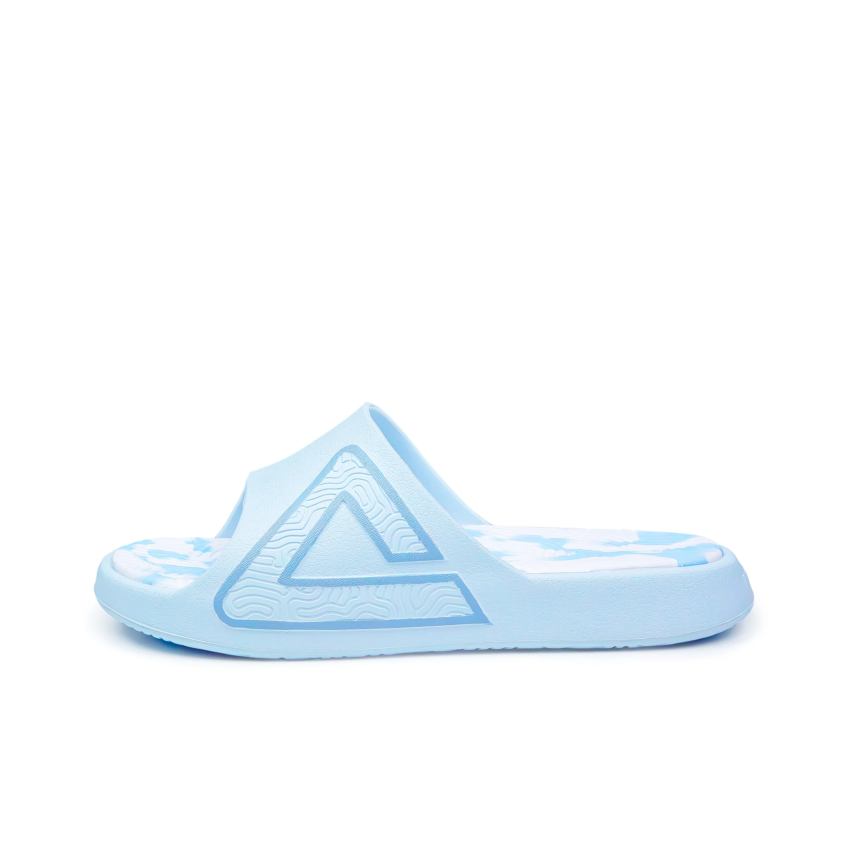PEAK Tai Ji1.0 EVA Rubber Sole Quiet Slip Resistant Abrasion Resistant Slide Slippers Unisex Sky Blue