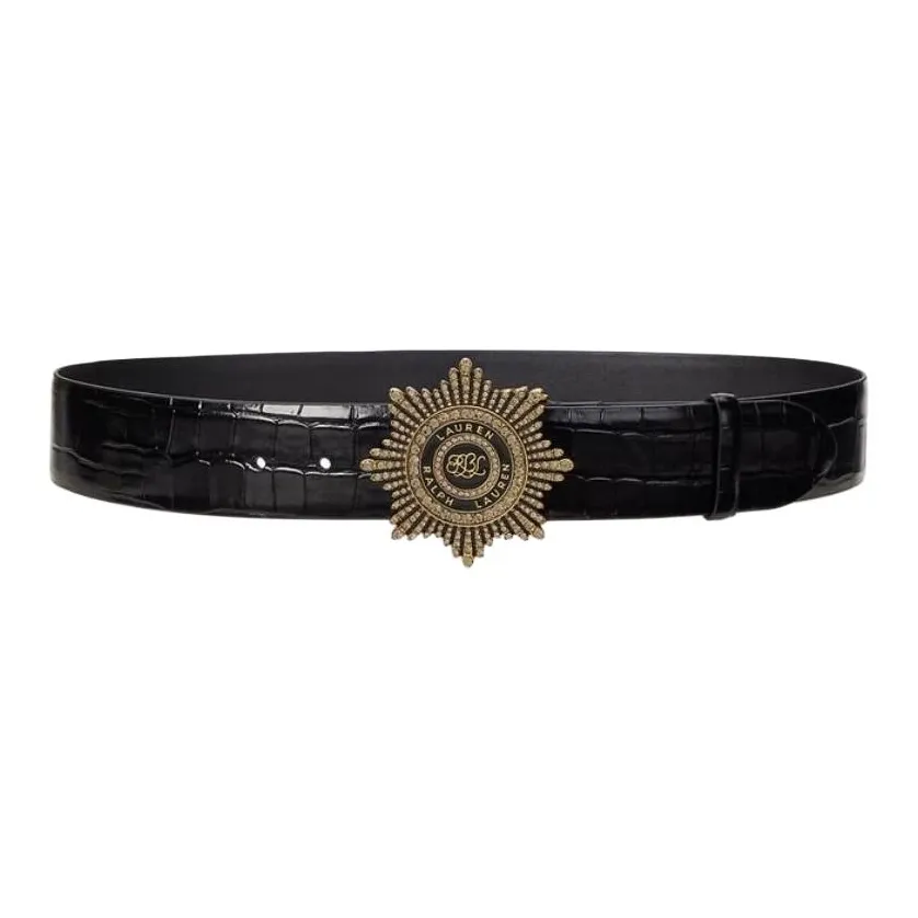 Ralph Lauren Ремни из коровьей кожи Женские Черные 4,4CM