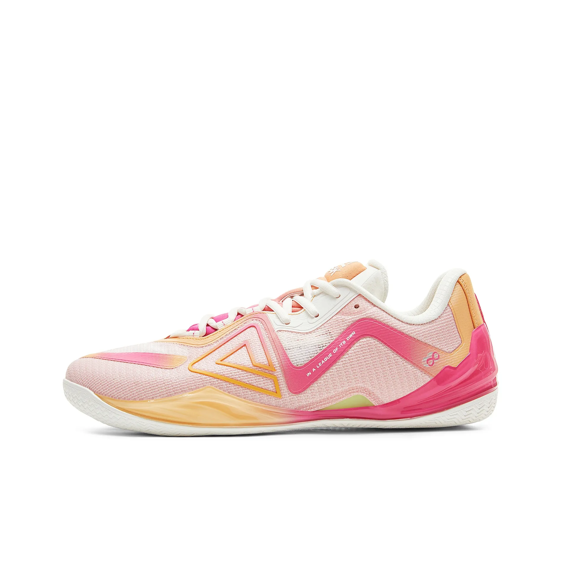 PEAK Wushuang Basketball Shoes Men's Low Top Ivory Red