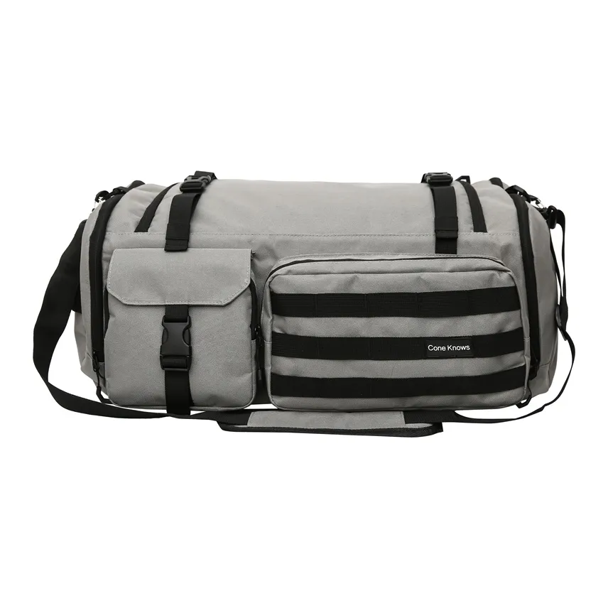 GOBLIN SHARKS 1759 Nylon Backpack Gym Bag Large Size Unisex Gray/Black