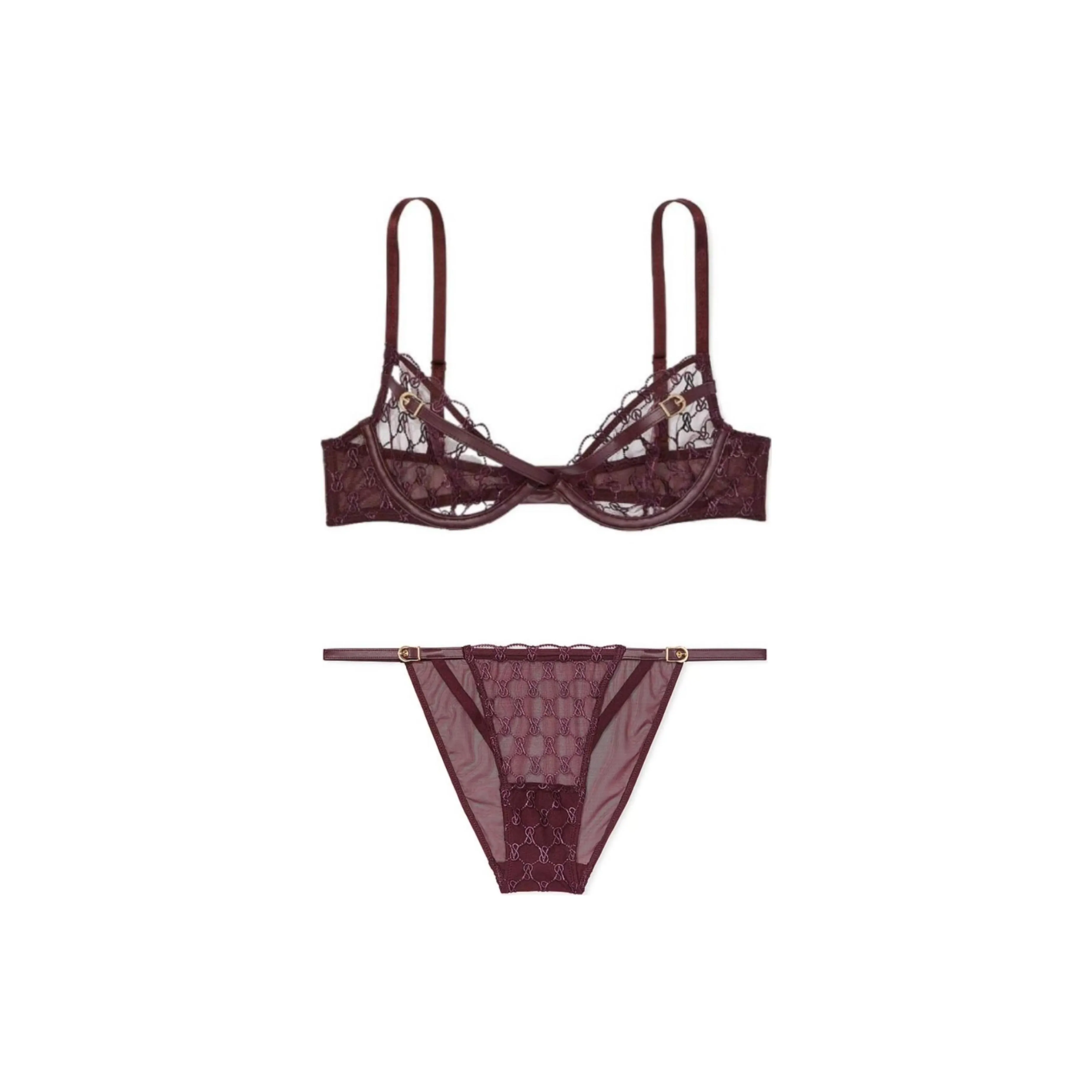 Victoria's Secret Комплект нижнего белья женский ржаво-красный