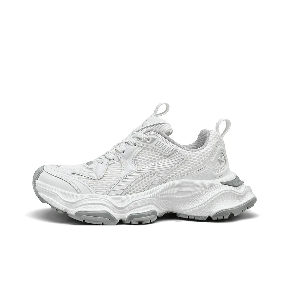 SK.TRIP Cushioned Wear-Resistant Supportive Lightweight Height Increasing Low-Top Running Shoes Unisex Titanium Gray