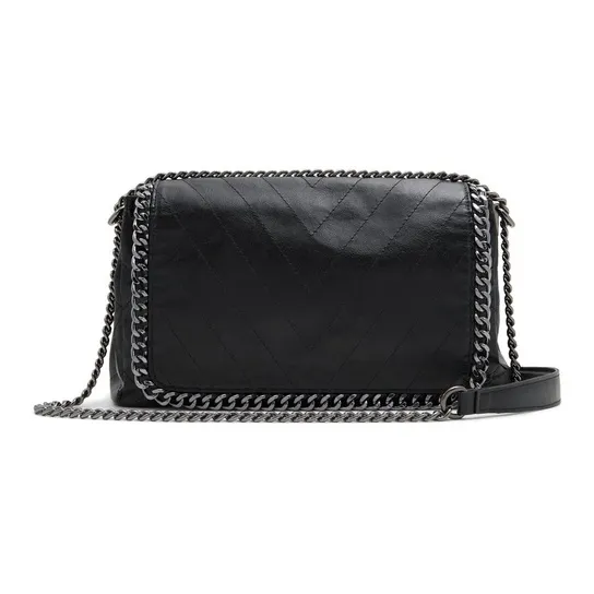 ALDO Искусственная кожа Цепь Сумка через плечо Большая Женская Черная