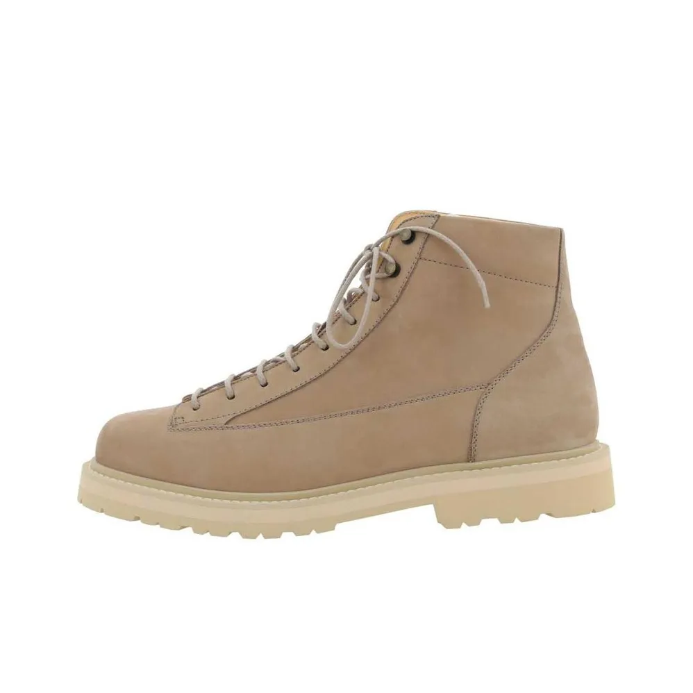 Brunello Cucinelli Logo Patch Lace Up Ankle Boots