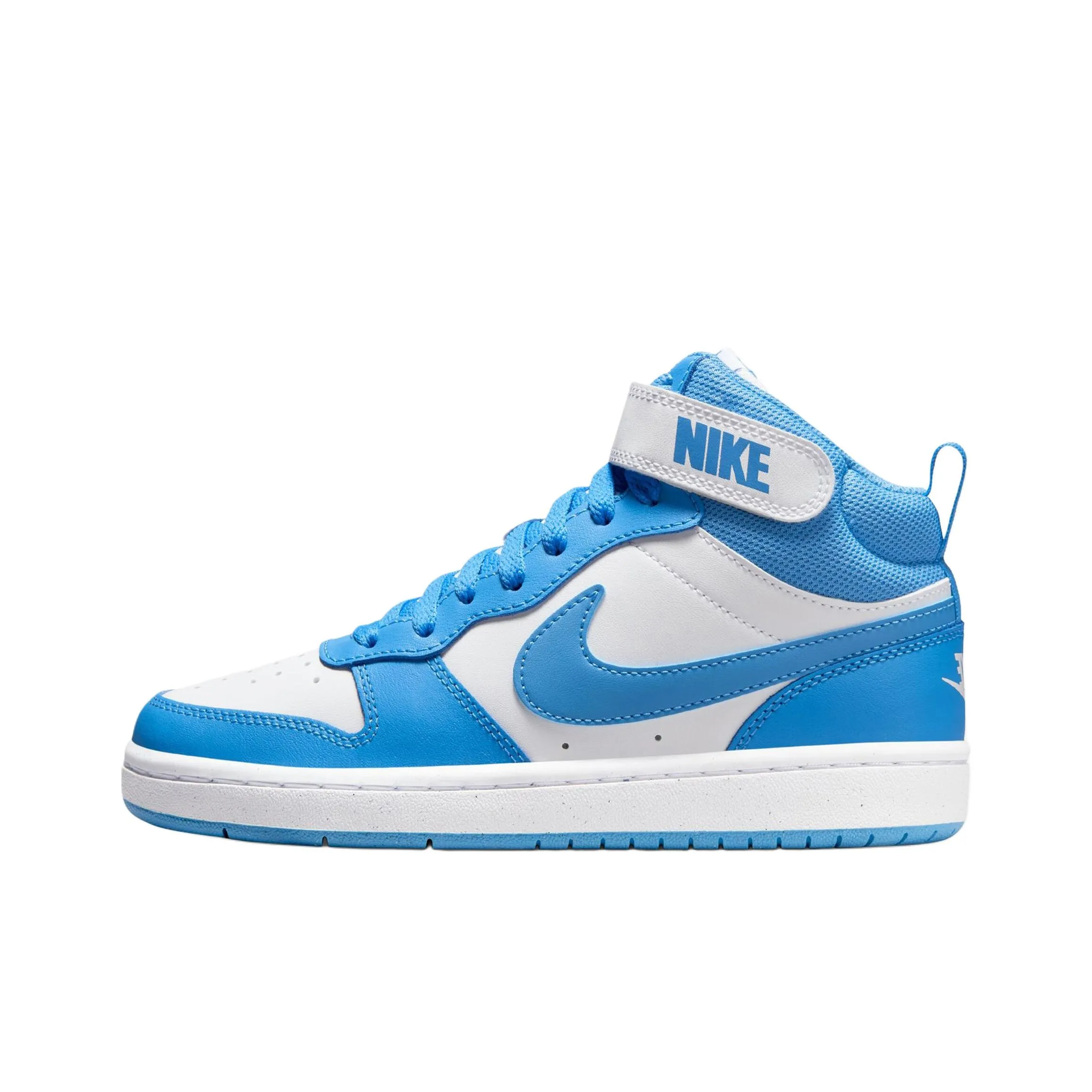 Nike Корт Нижняя юбка Устойчивая к истиранию MID Топ Детские Скейтбординги Сине-белый