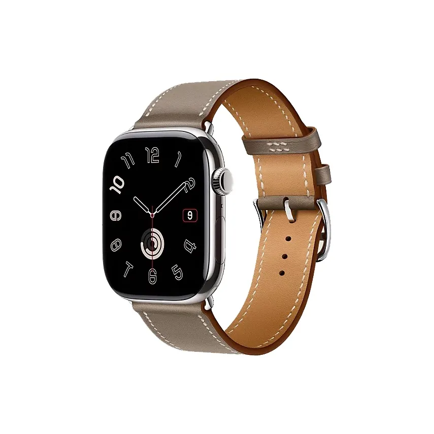 Часы Biaodaige Полоска Apple Совместимость 49 мм Коровья кожа Материал кожи