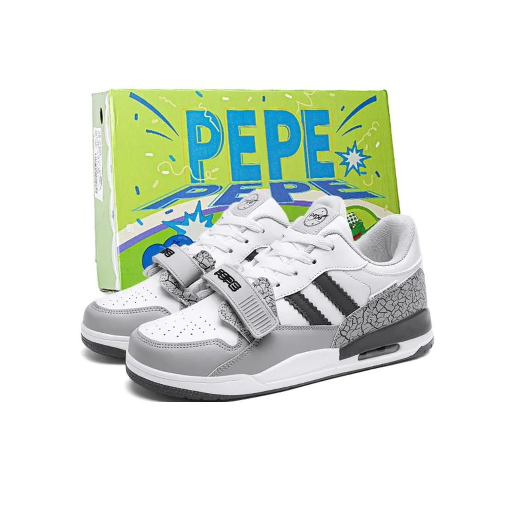 Pepe The Frog Slip Resistant, Abrasion Resistant, Breathable, Height Increasing Mid Top Skateboard Shoes Unisex