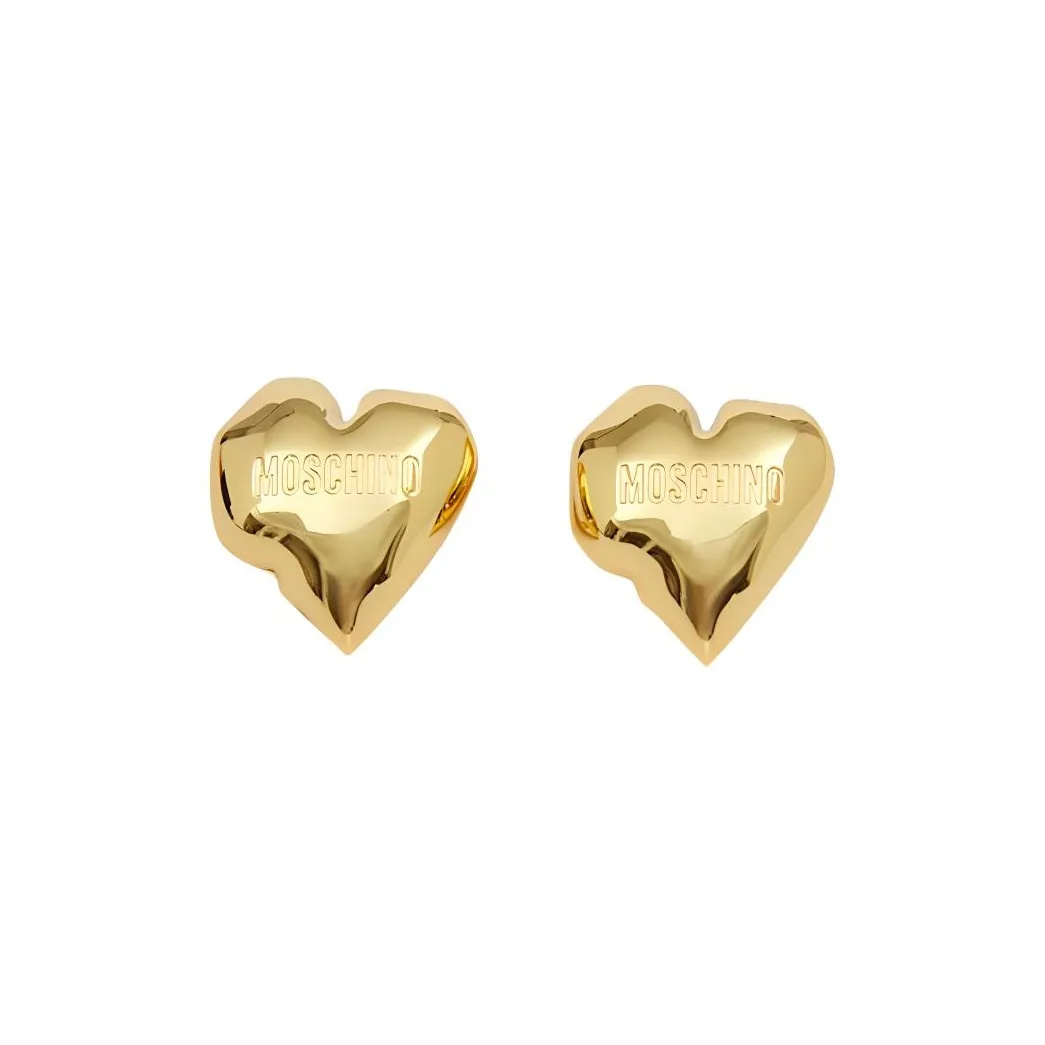 MOSCHINO Brass Clip On Earrings Women's Gold