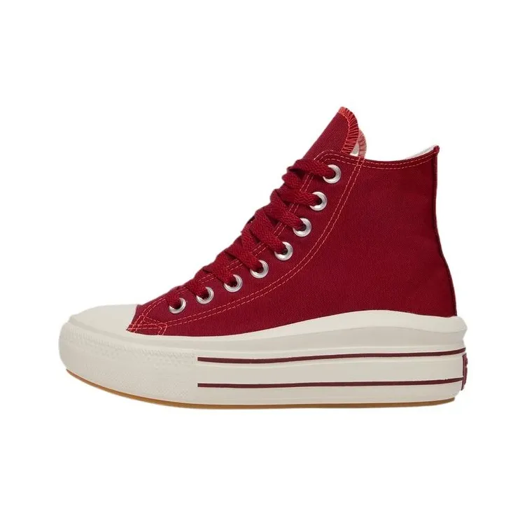 Конверс All Star Move Abrasion Resistant MID Топ Скейтборд Кроссовки Женские Красный