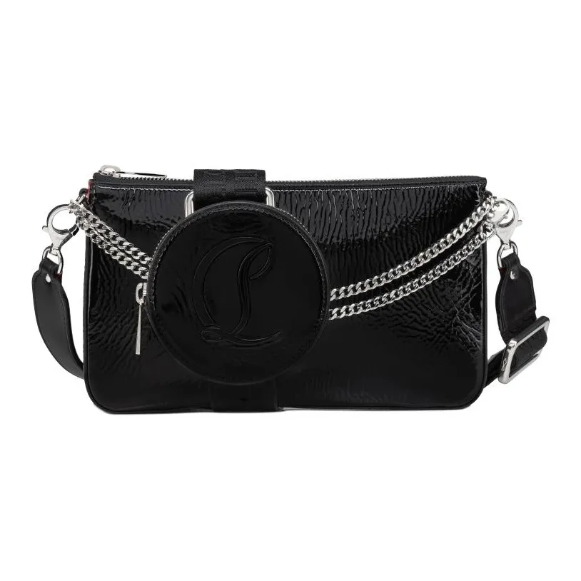 CL LUBOTING Patent Leather Crossbody Bag, Shoulder Bag Women's Black