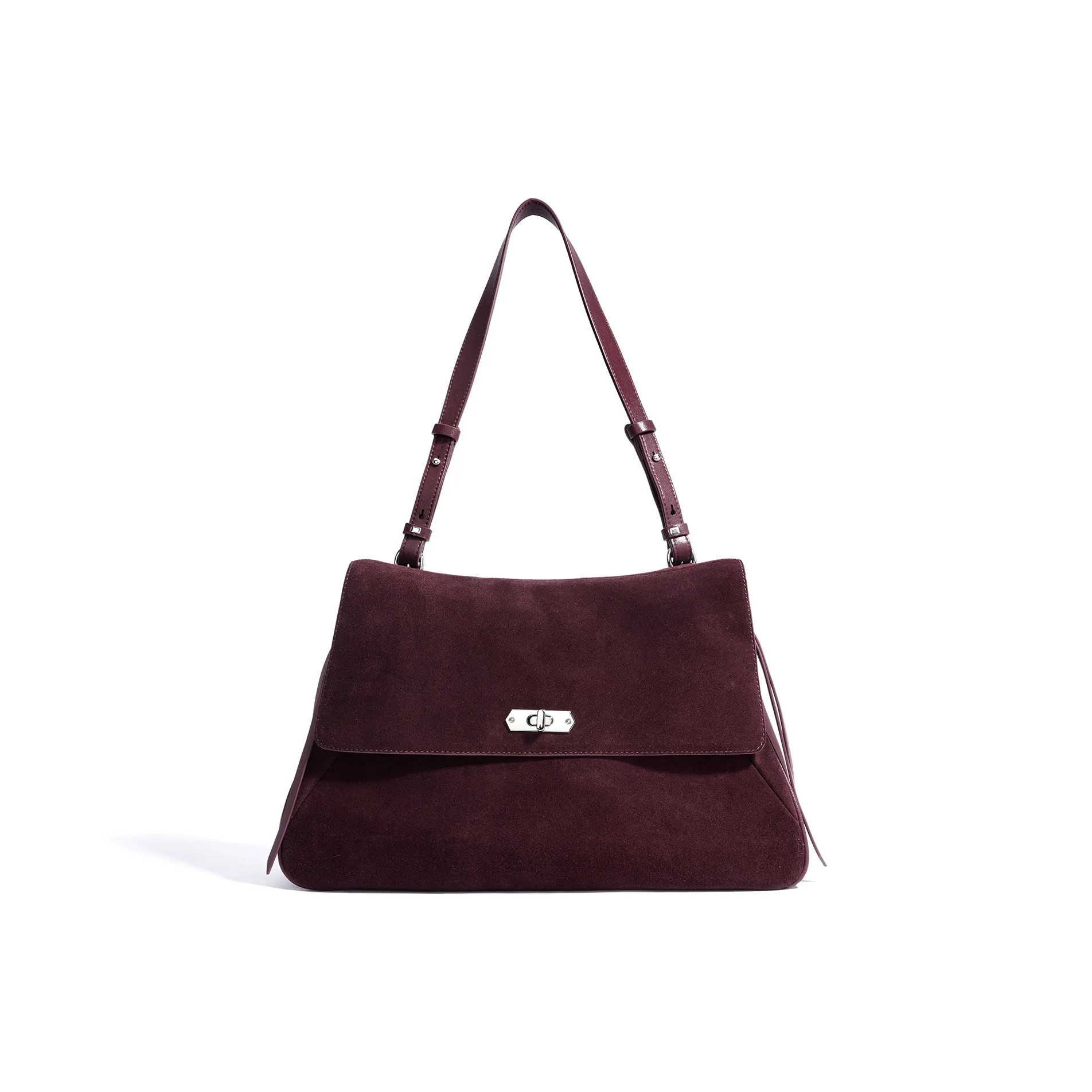 COURONNE Матовый Корова Кожа Плечевая Сумка Стандартная Женская Бордовый