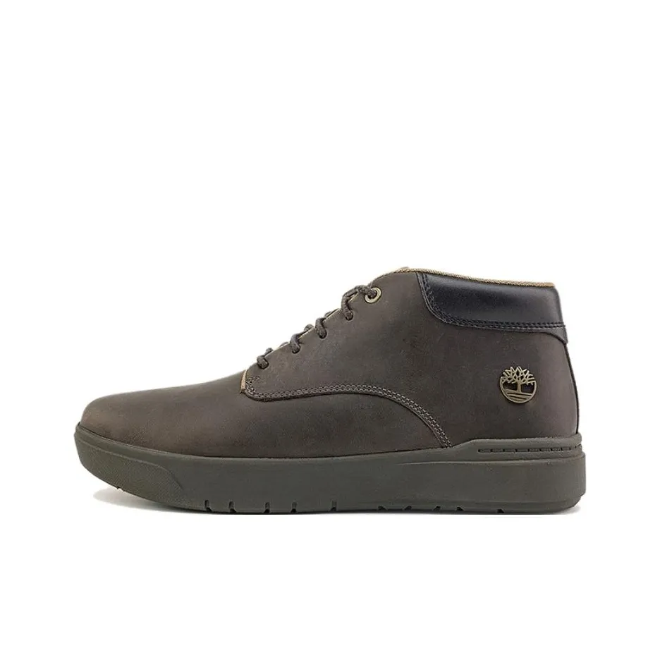 Timberland Slip-Resistant Abrasion-Resistant MID Топ Скейтборд Кроссовки Мужские Средне-Серые