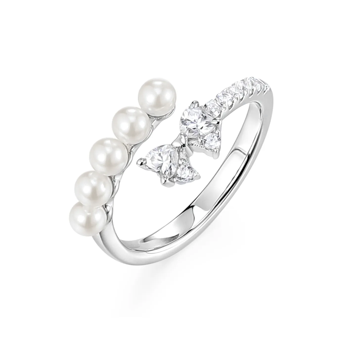 I Do&Co. 925 Sterling Silver, Shell Pearl Rings Women's
