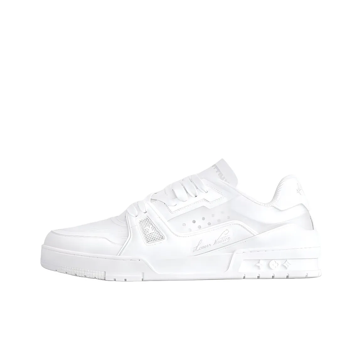 LOUIS VUITTON Trainer Skateboard Shoes Men's Low Top White
