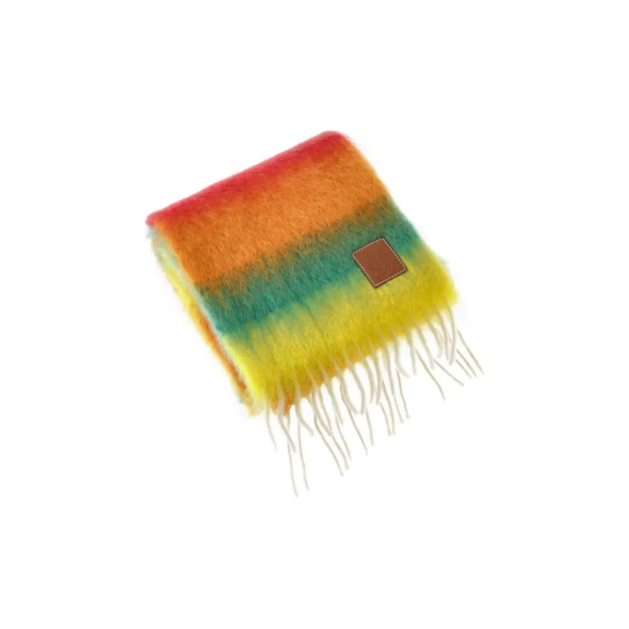 LOEWE Совместное издание Мохер Шерсть Нейлон Вязаные шарфы Женские Многоцветный