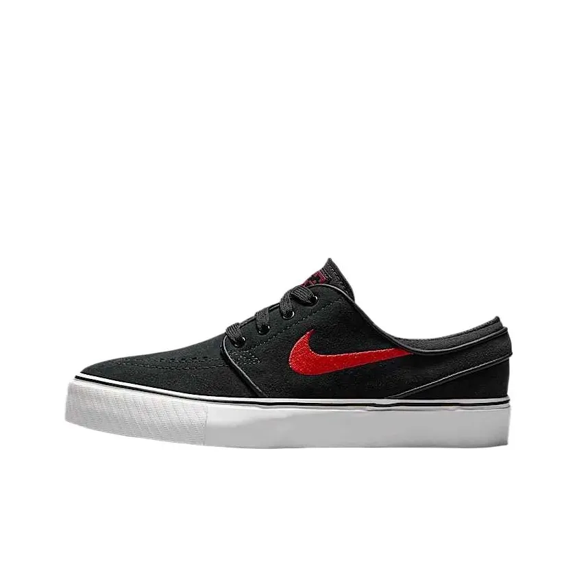 Nike SB Stefan Janoski Abrasion Resistant Low top Kids' Skateboarding Shoes Black Red