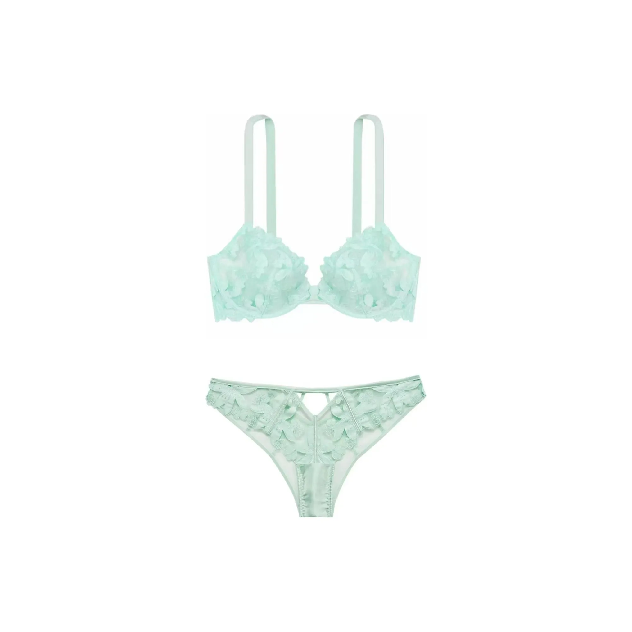 Victoria's Secret Комплект нижнего белья женский мятно-зеленый