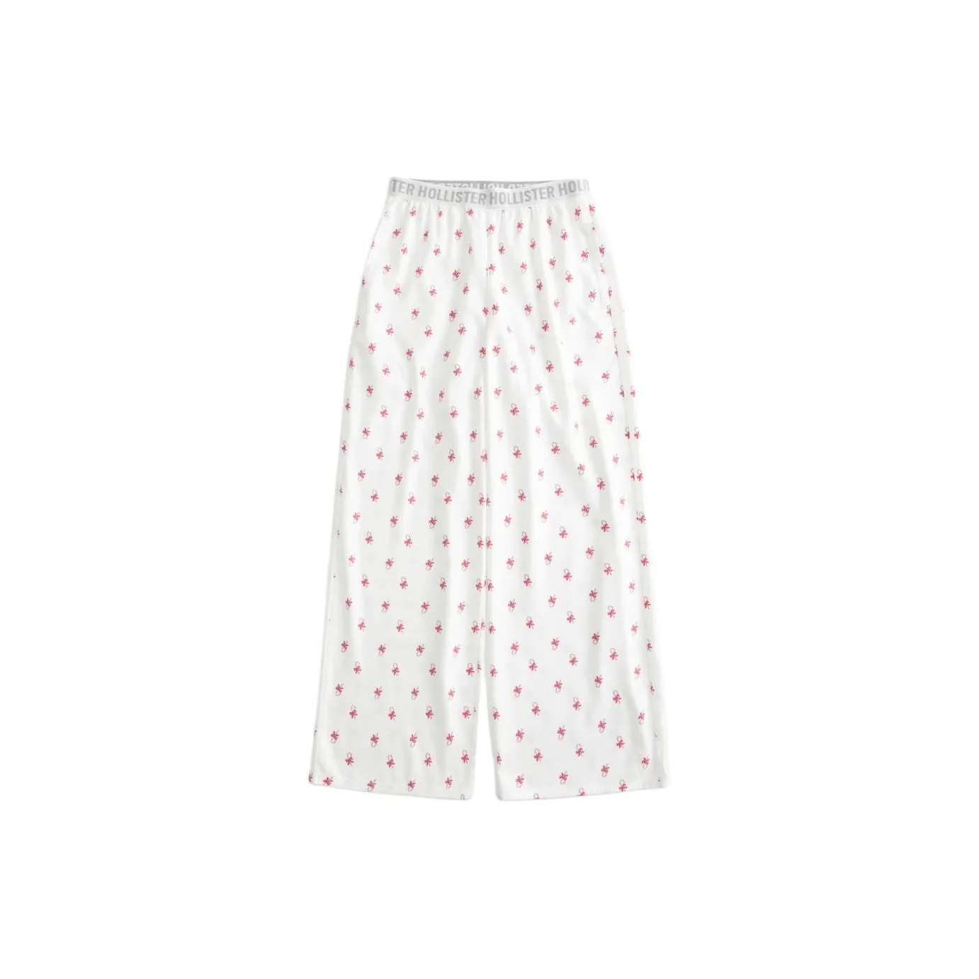 Hollister Пижамные штаны Женские Белые С принтом по всей поверхности