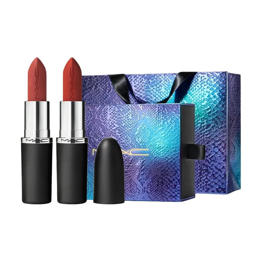 MAC Год Змеи Ограниченная Серия Змея Kiss Помада Коробка Матовая Легко Смешивается Длинное Сохранение Нет ПЕРЕДАЧИ 3,5г+3,5г