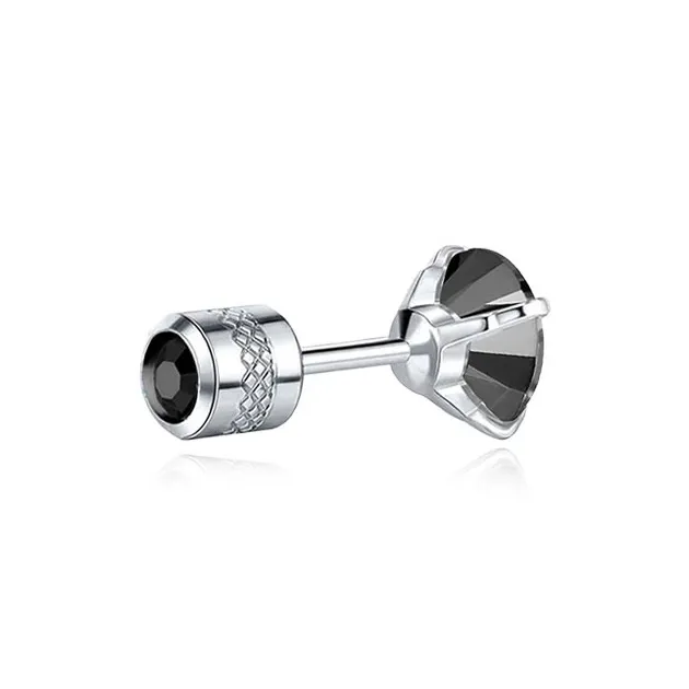 COPI Титановая сталь Combined Into Кубический цирконий Серьги-гвоздики Унисекс