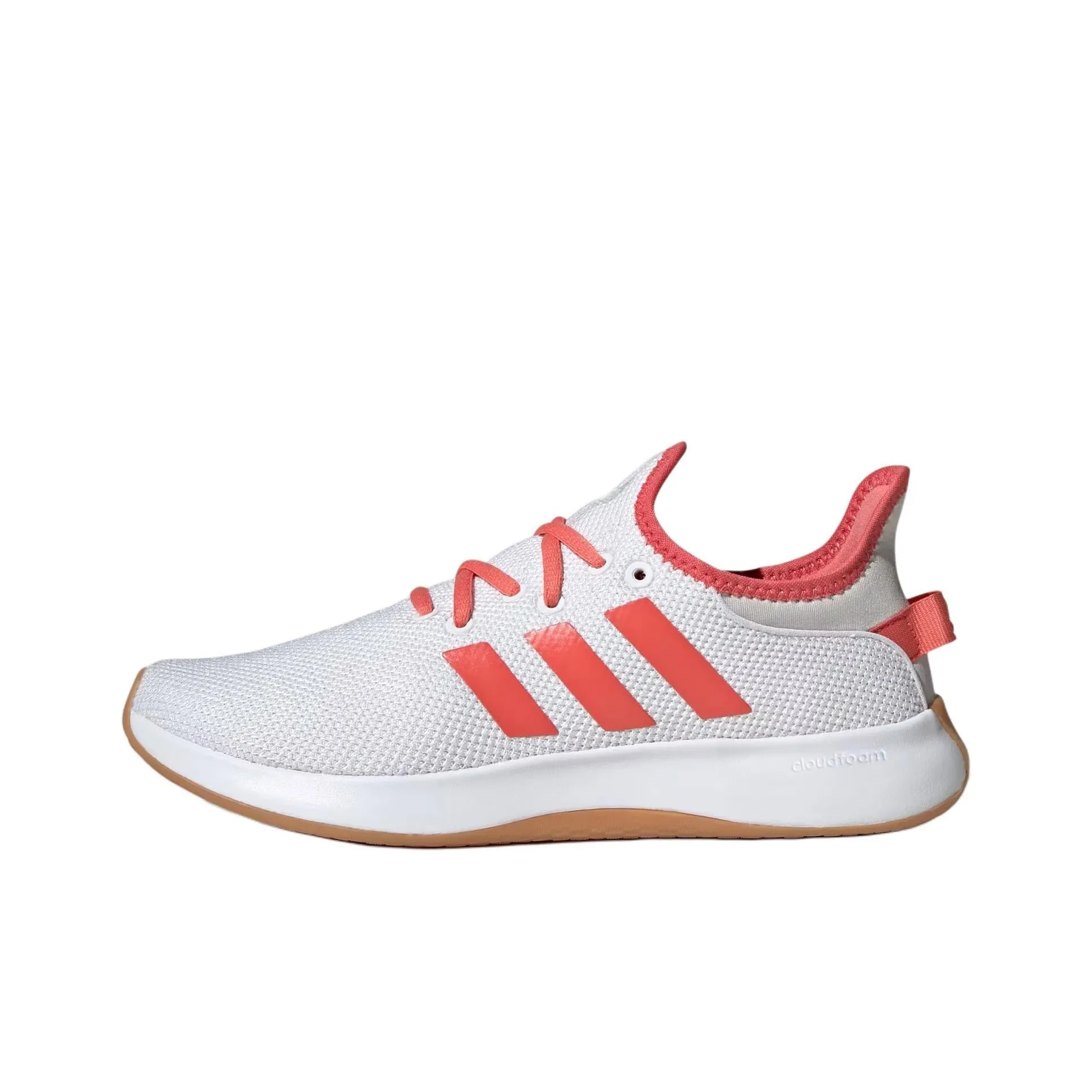 Adidas Cloudfoam Pure Cloud White Preloved Scarlet Grey Women's