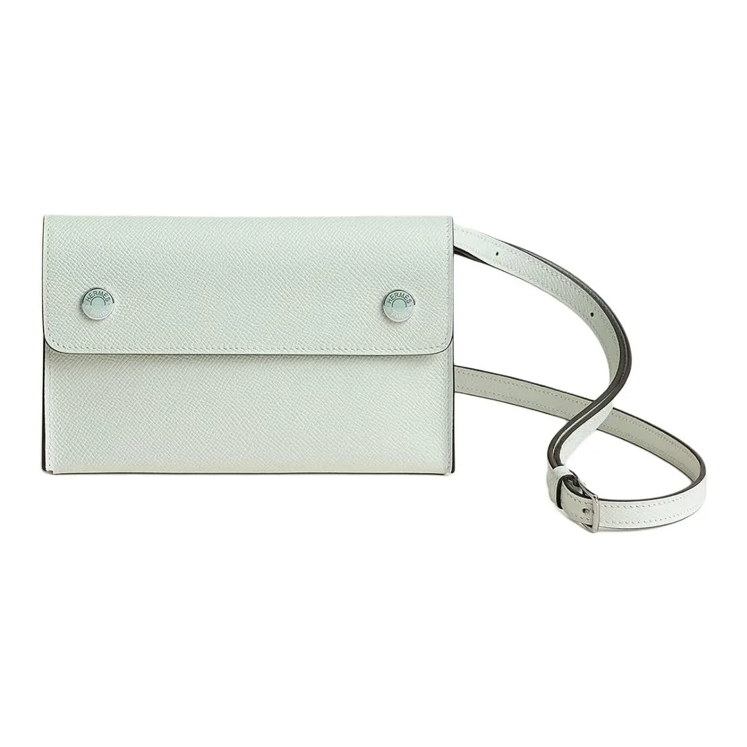HERMES Hermèsnap Epsom Calfskin Shoulder Bag, Crossbody Bag Mini Women's Bubble Green