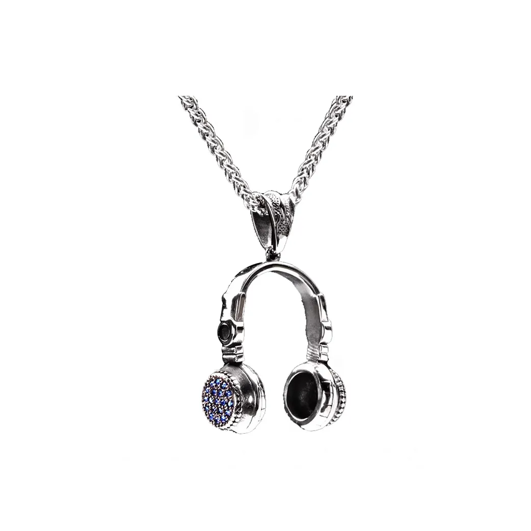 RAFFLES QUAY #14-06 SINGAPORE Stainless Steel Imitation Gemstone Necklaces Men's