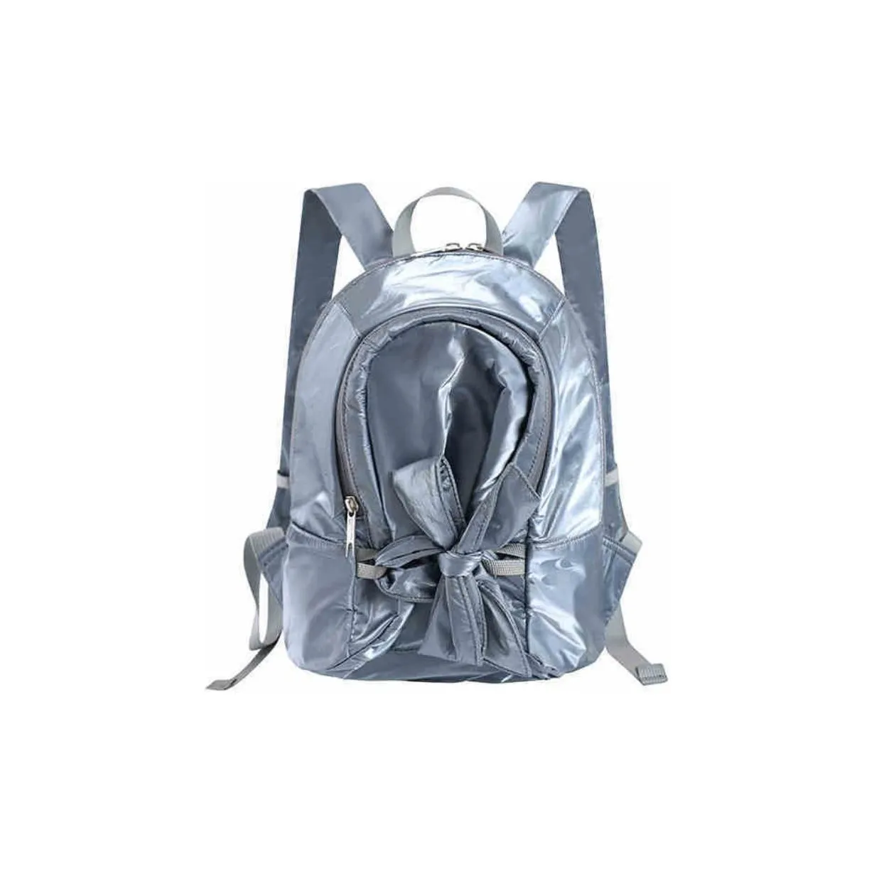 Crying Center Fabric Backpack Women's Gray Blue
