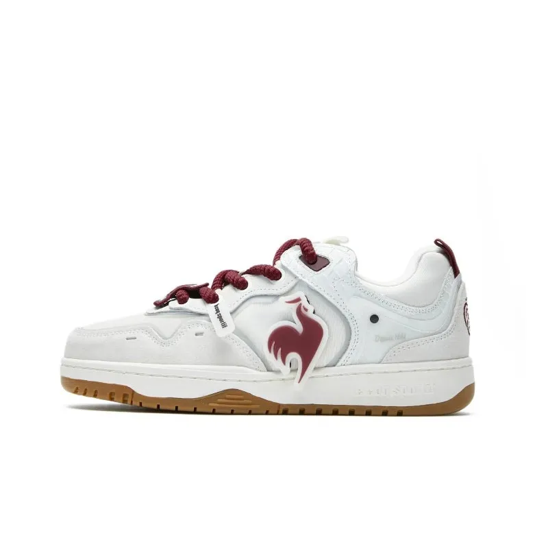 Le Coq Sportif Износостойкий и Легкий Низкий Топ Кроссовки для скейтбординга Унисекс Белый