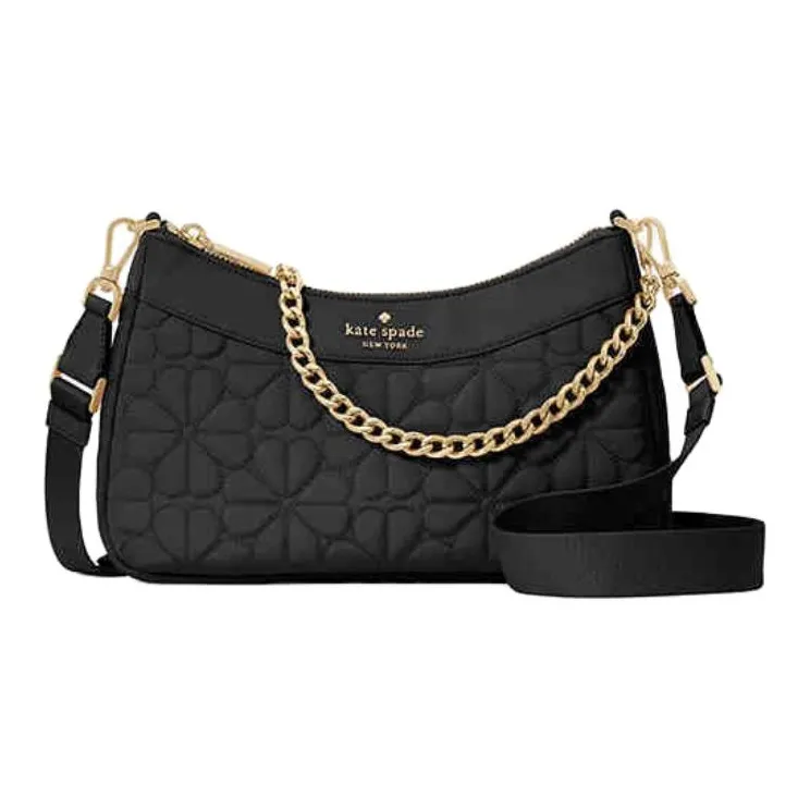 Kate Spade Fabric Crossbody Bag Shoulder Bag Small Size Women's Black