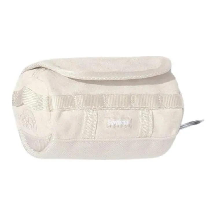 Supreme The North Face Коллаборация Замшевая ткань Дорожная сумка Брелок Сумка Аксессуар Унисекс Белый