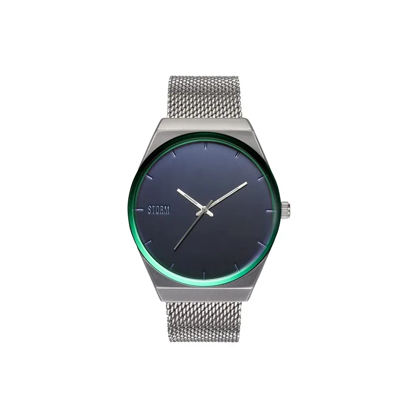 STORM CIRERO Collection Кварцевые Мужские Часы Кварцевый Механизм Ремешок из Нержавеющей Стали Синий Циферблат