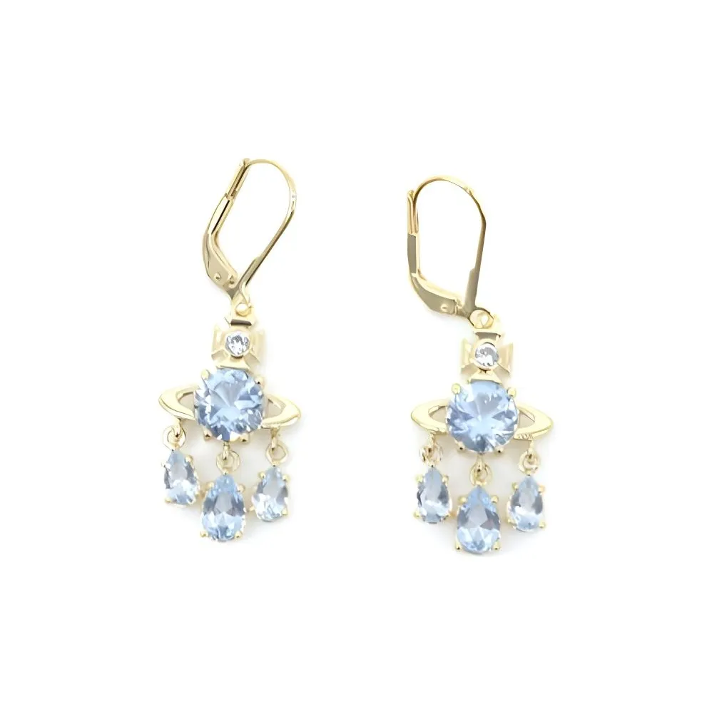 Vivienne Westwood   Dreamcatcher Saturn Pendant Stud Earrings Women's Gold/Blue
