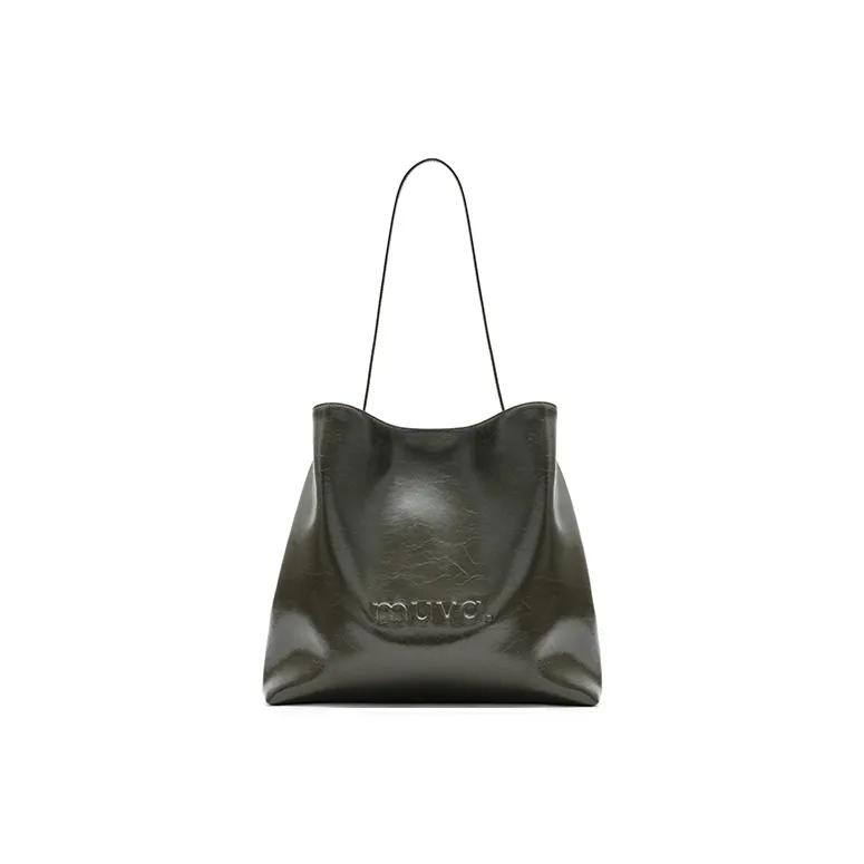 MUVA Сумка из коровьей кожи Split кожа Tote Сумка через плечо Большая Женская Twilight Black Mocha Olive Green