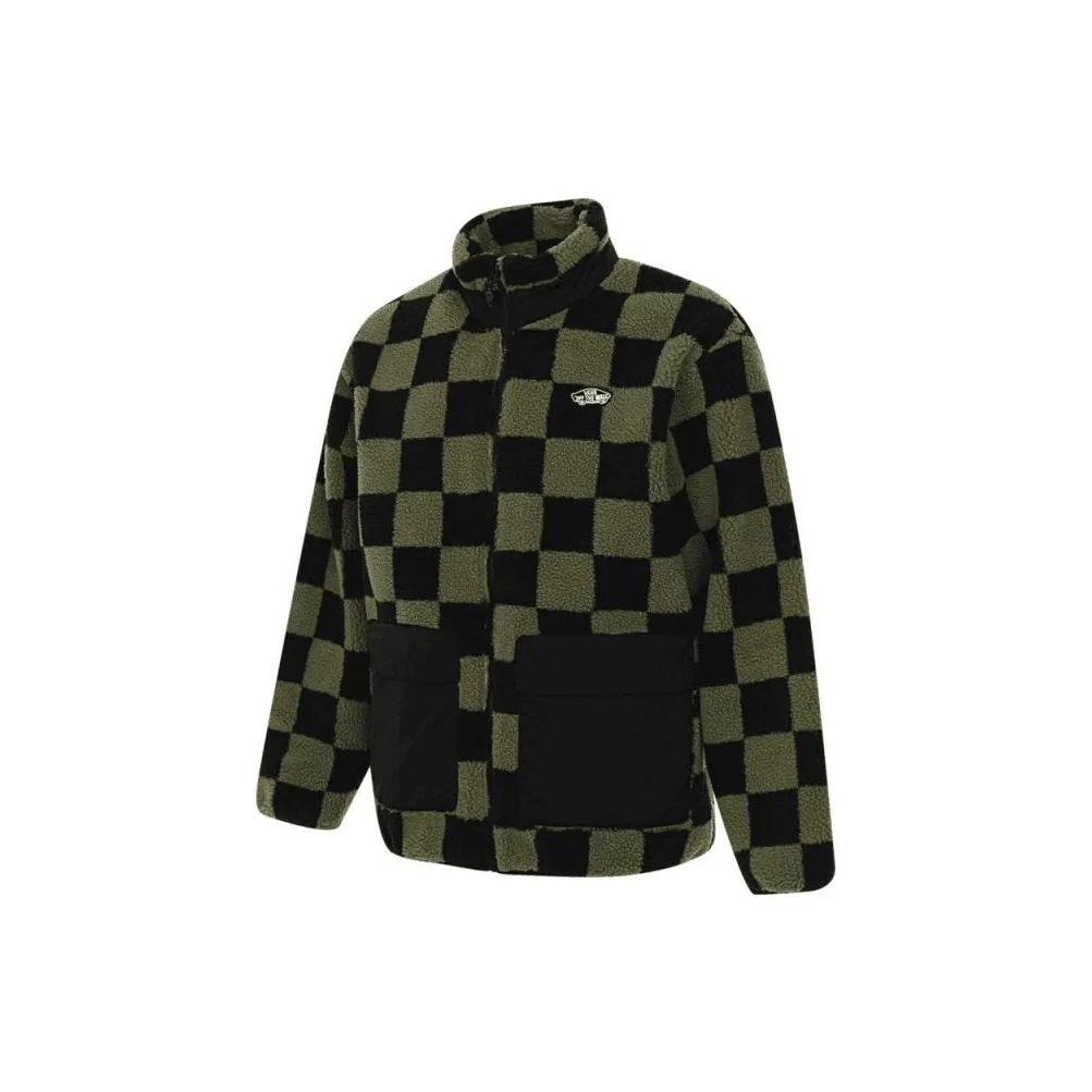 VANS RPFOFF The Стена CHECKER Бархат Feel Куртка Мужская Черная Зеленая